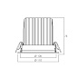 ART-R-211 LED светильник встраиваемый неповоротный Downlight   -  Встраиваемые светильники 